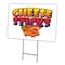 Signmission Cheese Sticks Yard Sign & Stake outdoor plastic coroplast window, C-1824 Cheese Sticks C-1824 Cheese Sticks - alternate 1